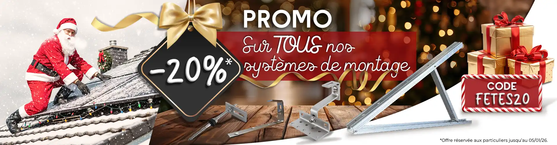 PROMO -20% Sur TOUT nos systèmes de montage.